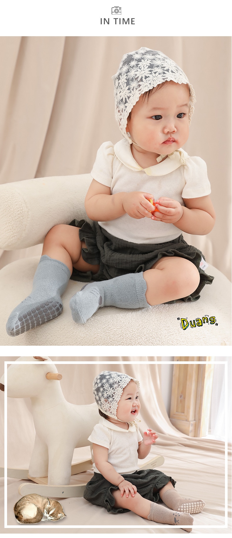 Calzini per bambini autunno inverno calzini per bambini calzini per bambini antiscivolo in cotone pettinato calzini in cotone per neonati