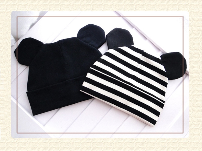 Cappelli per bambini a 2 strati cappellino per bambini neonato con orecchie accessori per neonati in cotone neonata/ragazzo autunno inverno cappello berretto berretto berretto