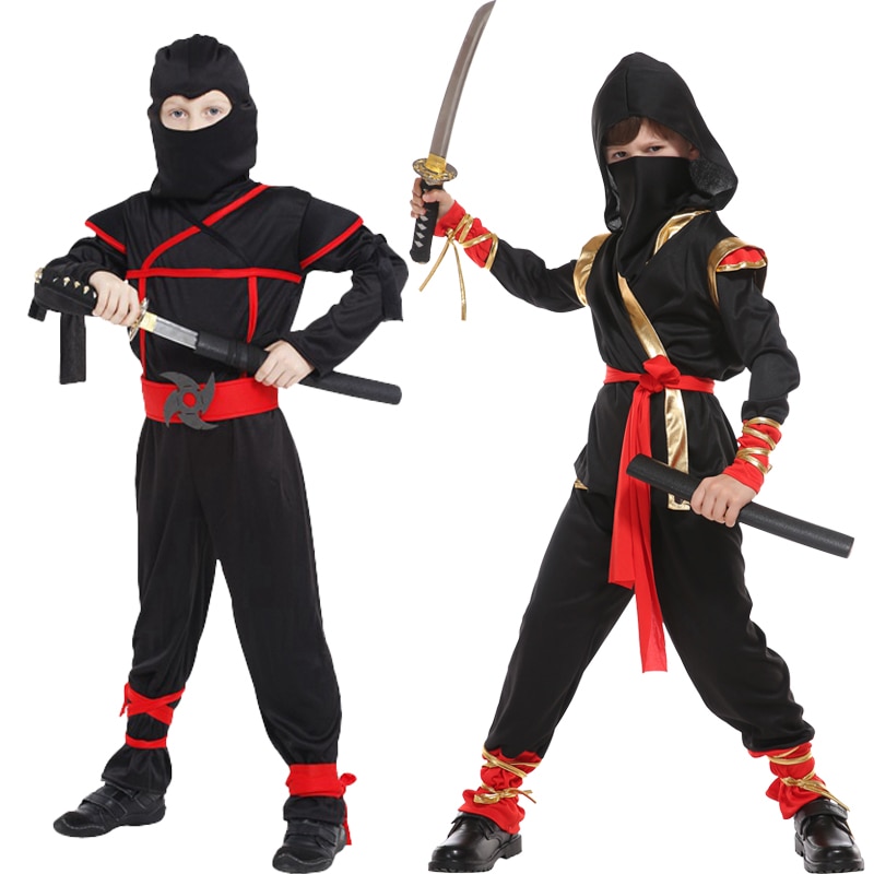 Ninja per bambini costumi per ragazzi Costume Cosplay arti marziali costumi Ninja per bambini decorazioni per feste in maschera forniture uniformi