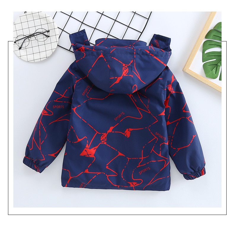 (a cap detachable) boy movement triad ski-wear, qiu dong outfit 2021 new cuhk children removable add wool coat