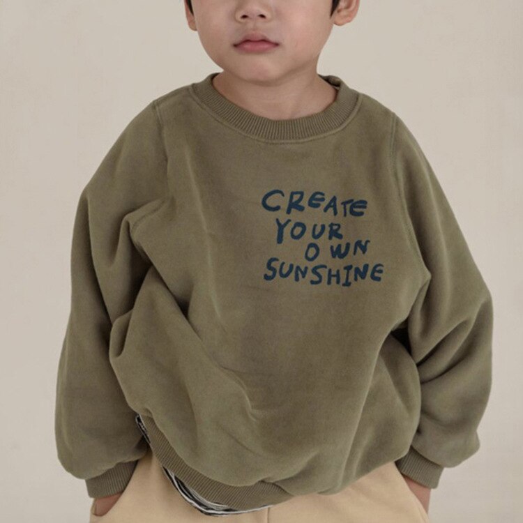 Abbigliamento invernale coreano per bambini nuova giacca maglione bambino a maniche lunghe con stampa casual allentata T