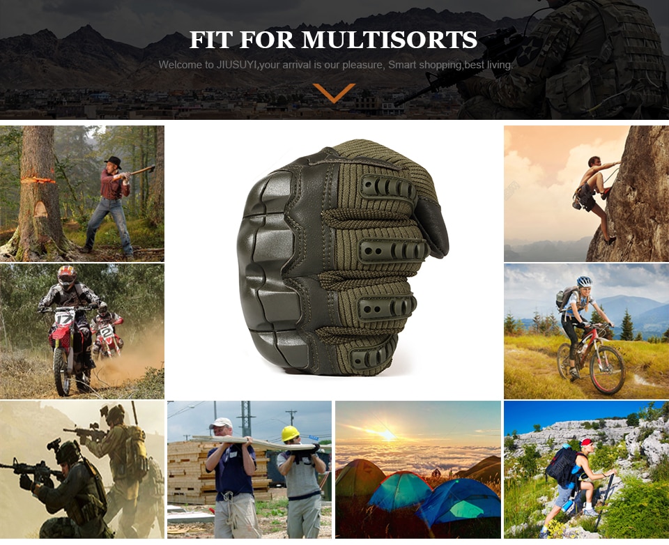 Guanti tattici militari Touch Screen guanti in pelle PU dito pieno Airsoft Paintball bicicletta caccia escursionismo ciclismo guanti da uomo