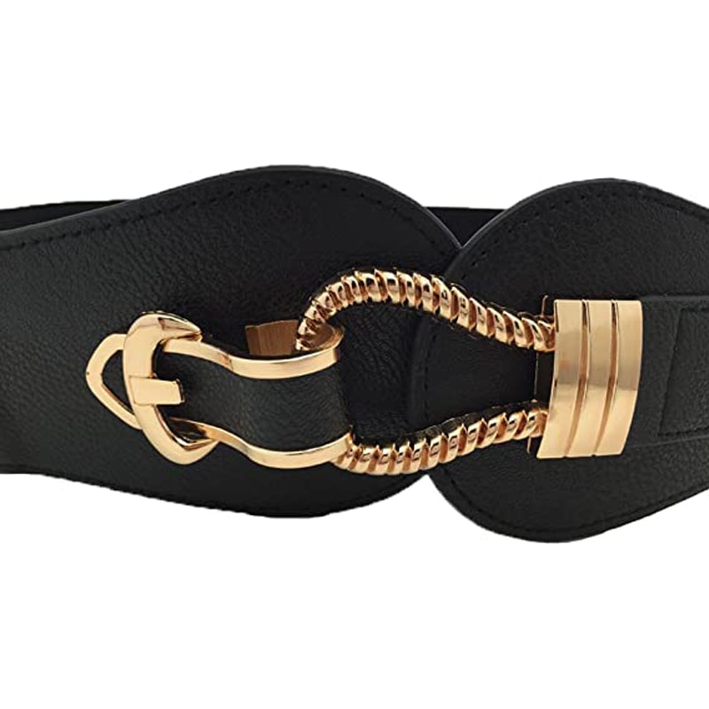 Cintura larga da donna 7.5cm cintura elastica elasticizzata Cinch cinturino da donna cinturino Skinny morbido intorno alla fascia abito semplice da donna