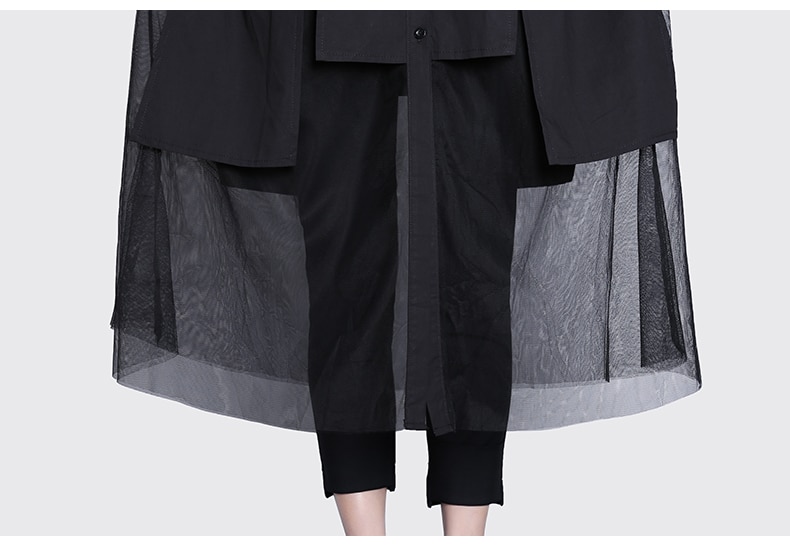 Maglia manica lunga donna primavera Casual camicia nera abito grande formato sciolto stile unico