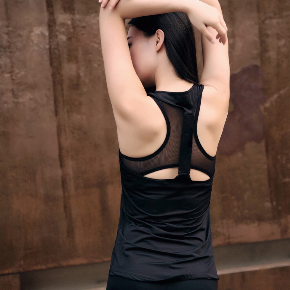 Camicie da Yoga senza maniche Casual canottiere da palestra da donna canotte da corsa reggiseni sportivi da Fitness traspiranti ad asciugatura rapida